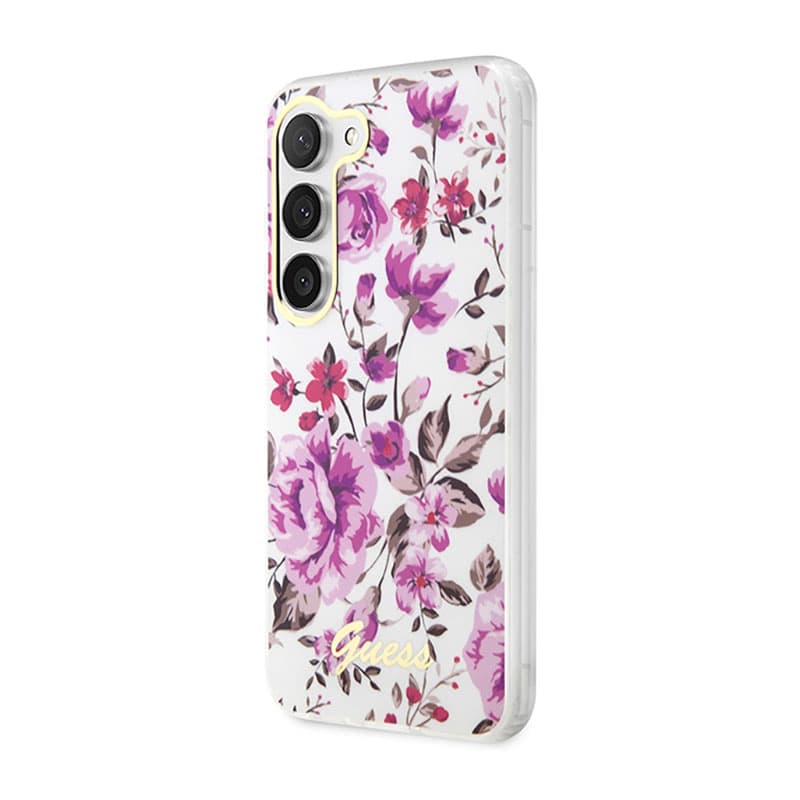 Guess Flower Collection - Case for Samsung Galaxy S23+ (White) 2