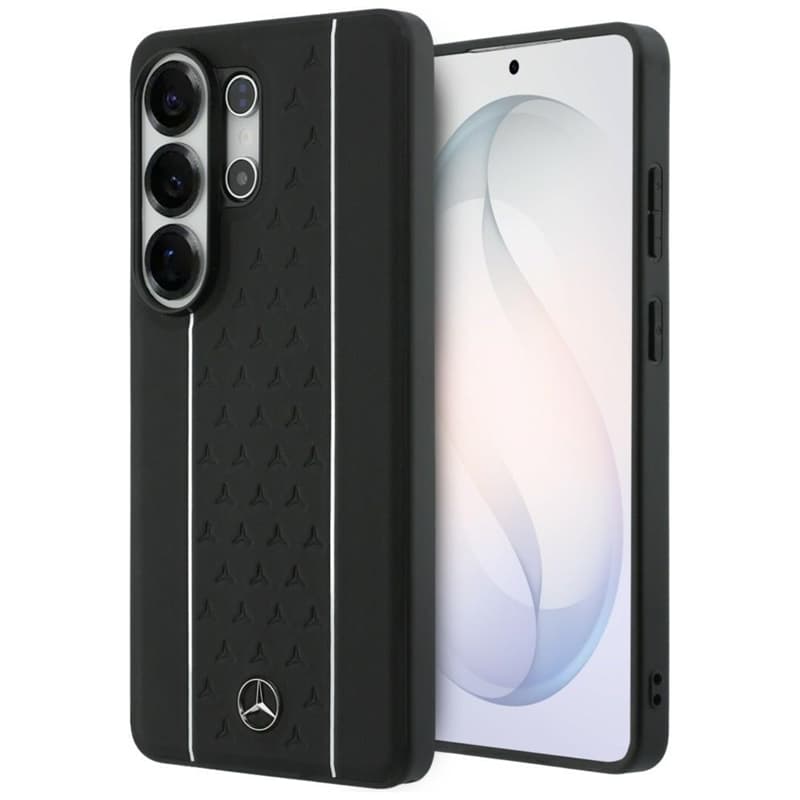 Mercedes Laurel Leaves Vertical Stripes MagSafe Case for Samsung Galaxy S26 Ultra (Black/White)