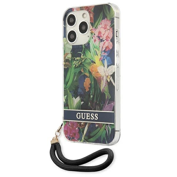 Guess Flower Cord - Cover for iPhone 13 Pro (Blue) 2