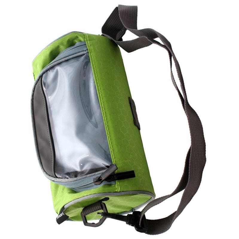 Dunlop - Handlebar bag / bicycle pannier with smartphone pocket (green) 5