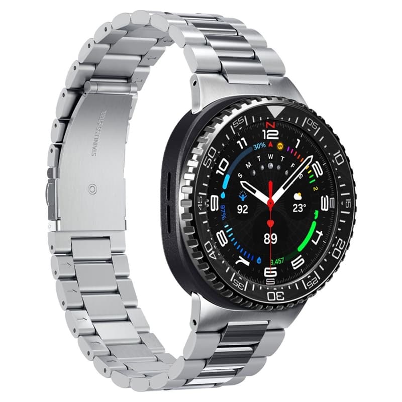 Spigen Bezel Tune Pro Diver - Case / Protective Ring for Samsung Galaxy Watch 8 Classic 46 mm (Silver) 6
