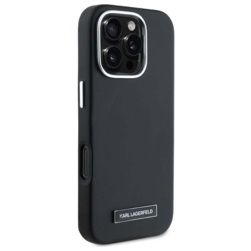 Karl Lagerfeld FW Metal Plate MagSafe - Case for iPhone 16 Pro (black) 4