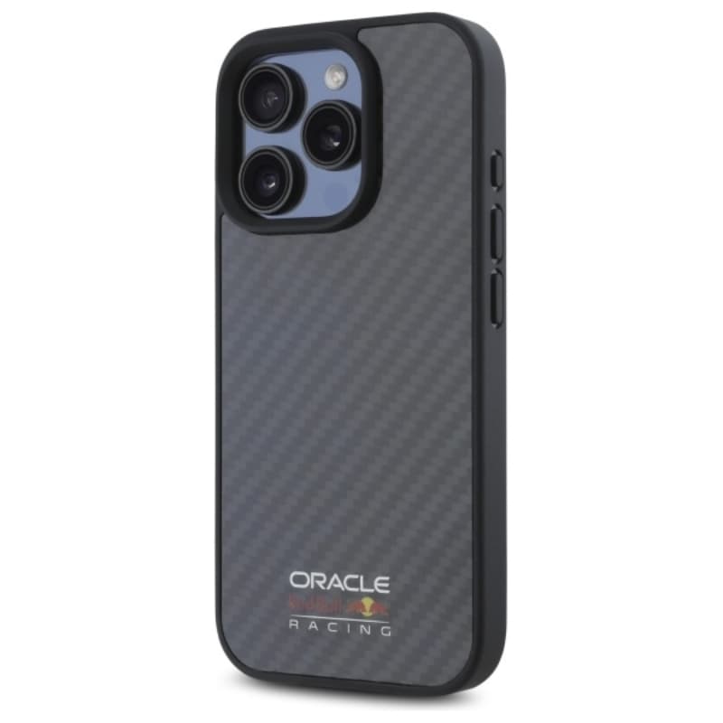 Red Bull Carbon Fiber Shiny Logo MagSafe - iPhone 16 Pro Max Case (Black) 2