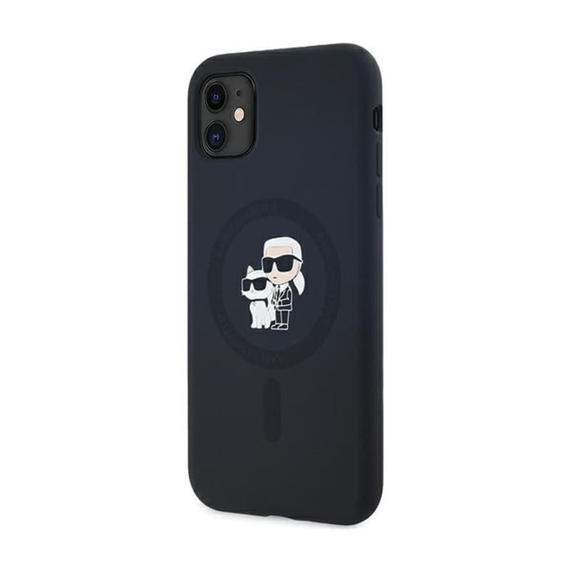 Karl Lagerfeld Silicone Karl & Choupette MagSafe - Case for iPhone 11 (Black) 2