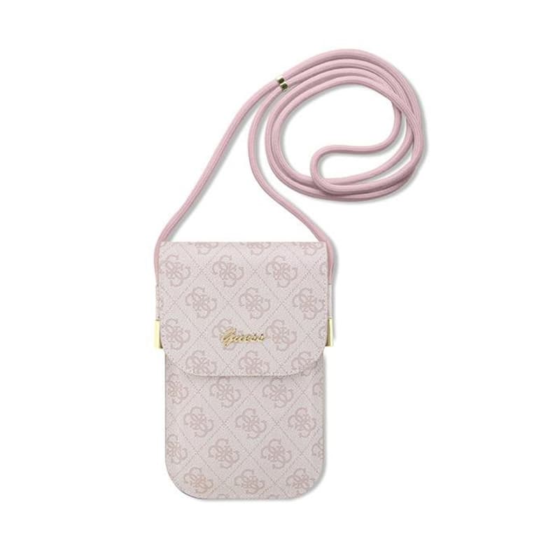 Guess 4G Metal Script Logo - Phone crossbody bag (pink) 1