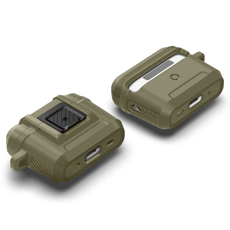 Spigen Lock Fit - Armoured Case for Apple AirPods Pro 1 / 2 (Vintage Khaki) 6