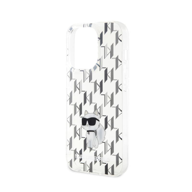 Karl Lagerfeld Monogram Choupette - Case for iPhone 15 Pro Max (Transparent) 6