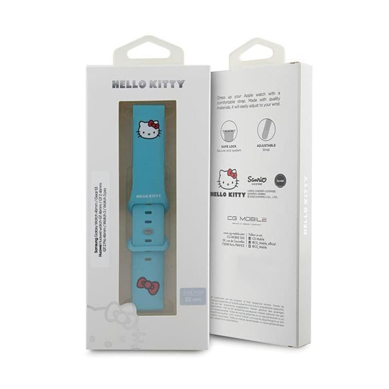 Hello Kitty Silicone Kitty Head - Universal strap for smartwatch 22 mm (blue) 4