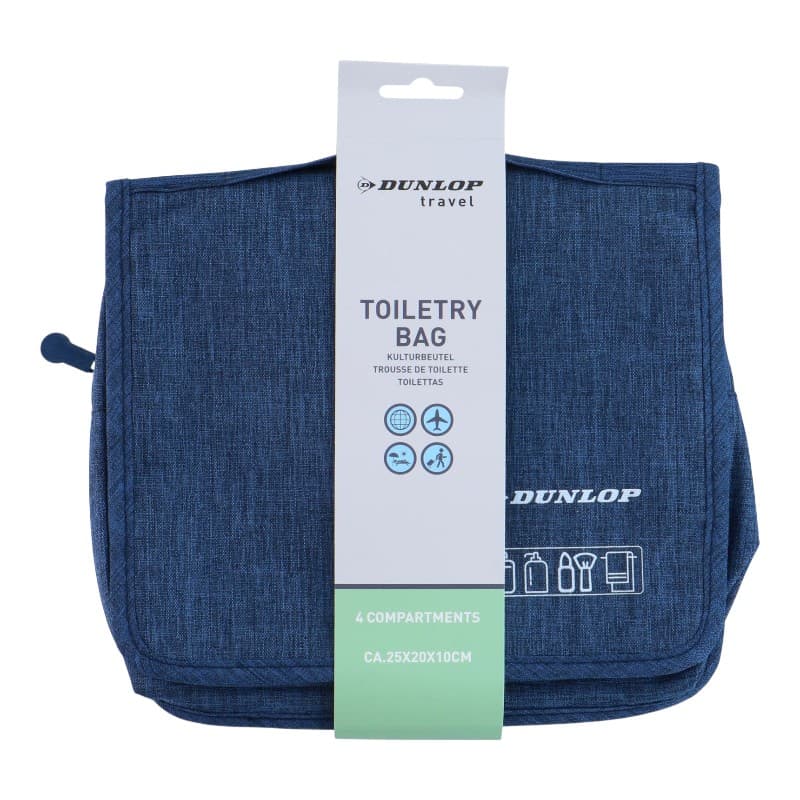 Dunlop – Travel Toiletry Bag with Hanging Hook 25x20x10 cm (Navy Blue) 3
