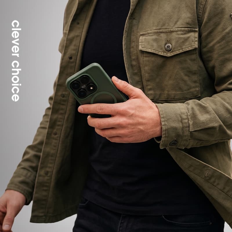 Crong Hybrid Matte Magnetic - Xiaomi 17 MagSafe Case (green) 4