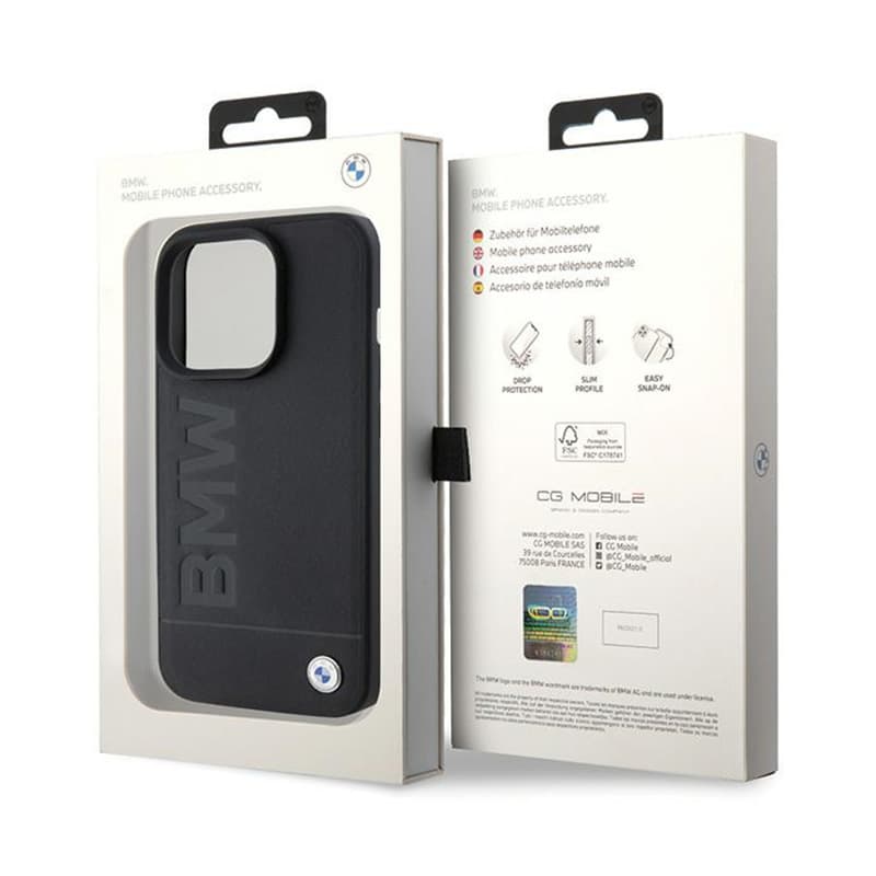 BMW Leather Hot Stamp MagSafe - Case for iPhone 15 Pro Max (Black) 8