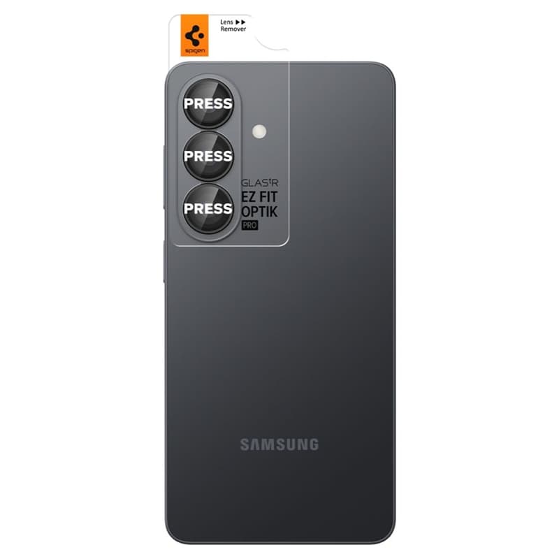 Spigen Optik Pro HD GLAS.TR EZ Fit Camera Protector 2-Pack - Glass Lens Protector for Samsung Galaxy S26 (2 pcs)(Black) 2