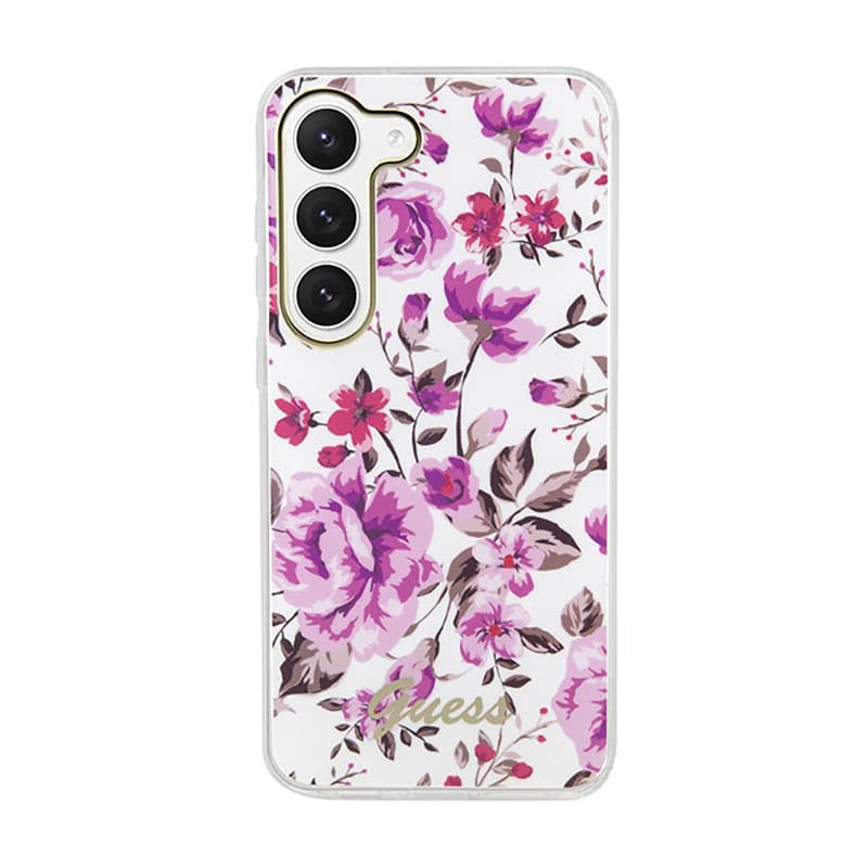 Guess Flower Collection - Case for Samsung Galaxy S23+ (White) 3