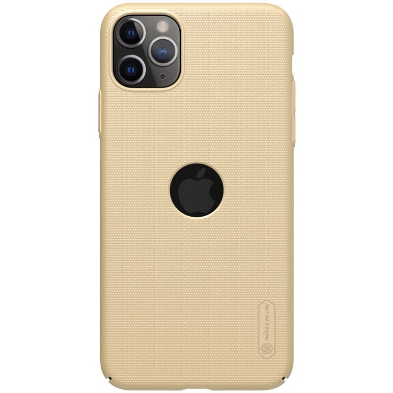 Nillkin Super Frosted Shield - Case for Apple iPhone 11 Pro Max z wycięciem na logo (Golden) 2