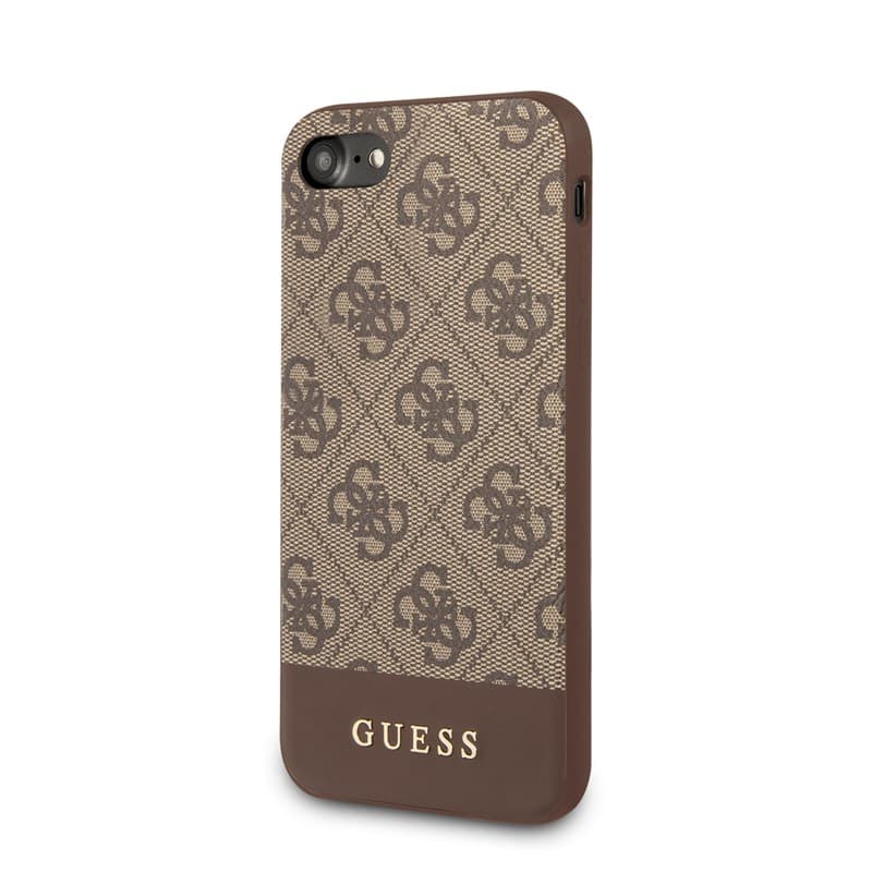 Guess 4G Bottom Stripe Collection - Etui iPhone SE 2020 / 8 / 7 (Brown) 2