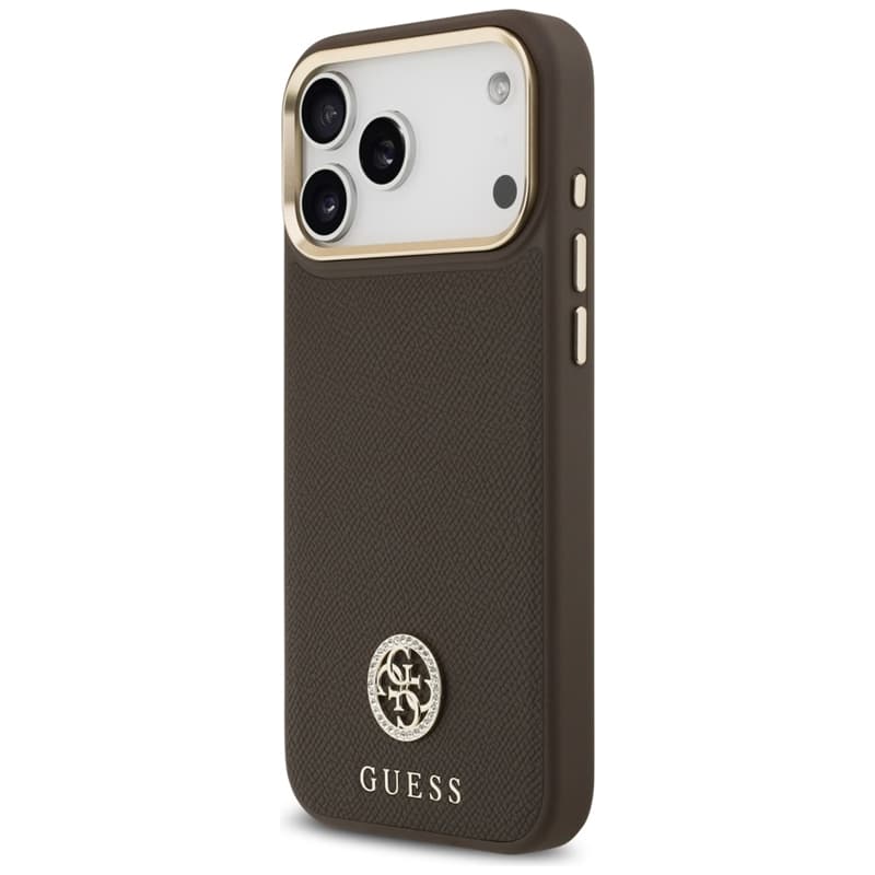 Guess Grained Strass Logo MagSafe - Case iPhone 17 Pro Max (brown) 2