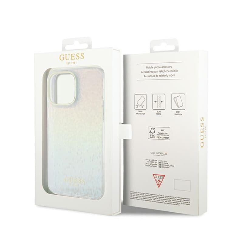 Guess IML Faceted Mirror Disco Iridescent - Case for iPhone 13 Pro Max (Iridescent) 7