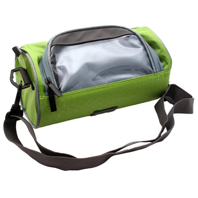 Dunlop - Handlebar bag / bicycle pannier with smartphone pocket (green) 6