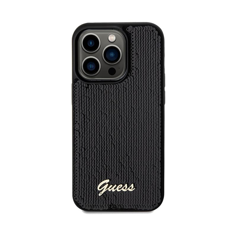 Guess Sequin Script Metal - iPhone 14 Pro Max Case (black) 3
