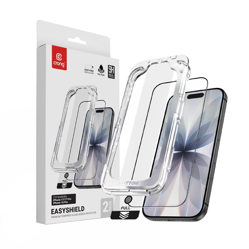 Crong EasyShield 2-Pack - Tempered Glass iPhone 17 / iPhone 17 Pro / iPhone 16 Pro (2 pieces) 1