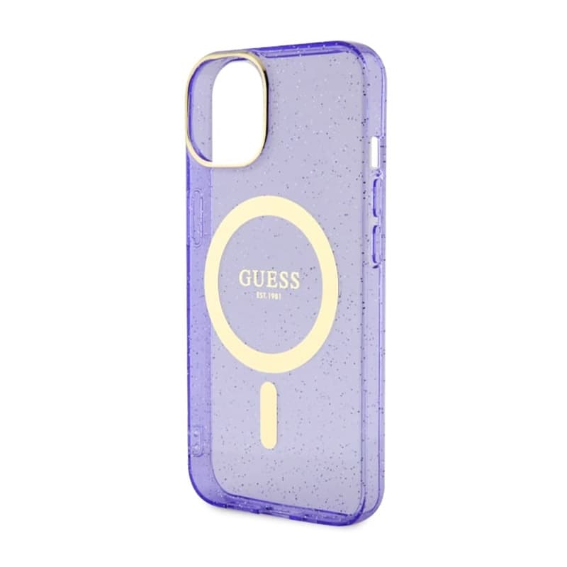 Guess Glitter Gold MagSafe - Case for iPhone 14 (Purple) 6
