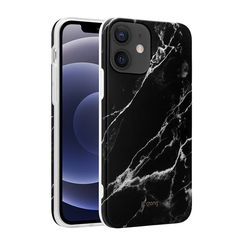 Crong Marble Case - iPhone 12 Mini Case (Black) 2