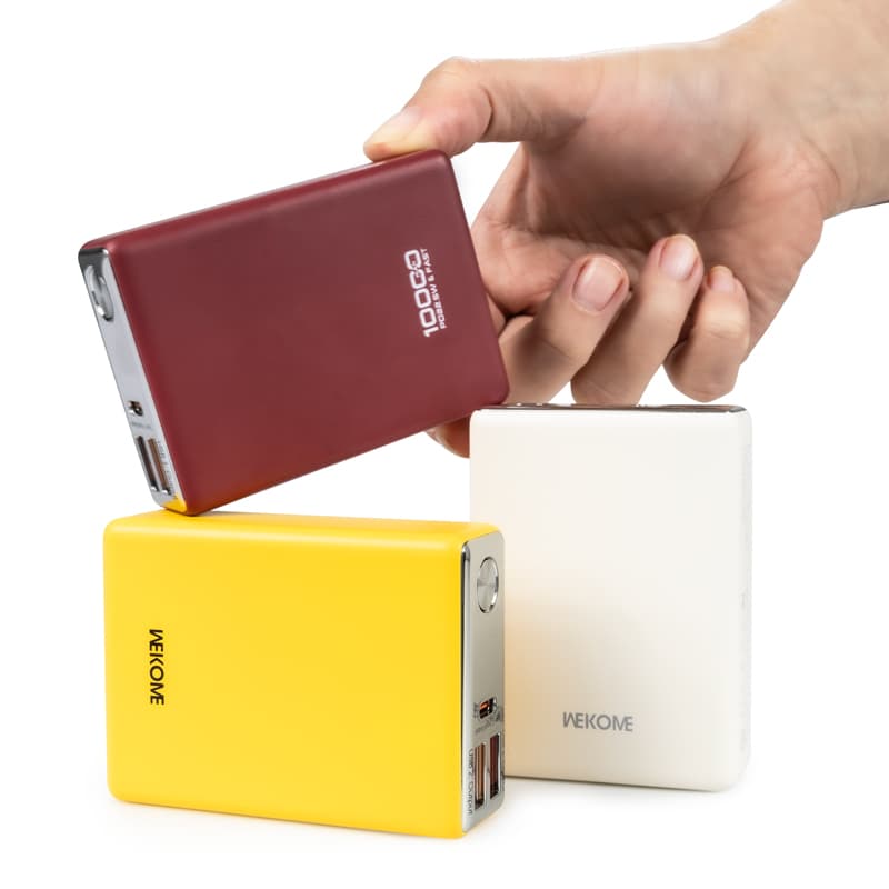 WEKOME WP-27 Tint Series - Power bank 10000 mAh Super Fast Charging USB-C PD 20W + 2x USB-A QC3.0 22.5W (White) 8