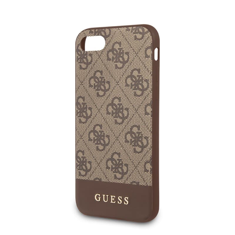 Guess 4G Bottom Stripe Collection - Etui iPhone SE 2020 / 8 / 7 (Brown) 3