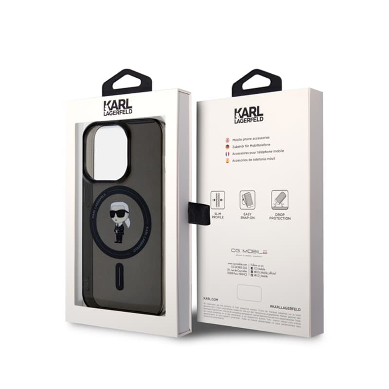 Karl Lagerfeld IML Ikonik MagSafe - Case for iPhone 15 Pro (Black) 8