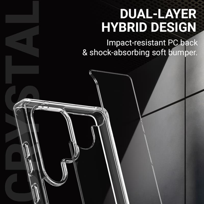 Crong Crystal Shield Cover - Samsung Galaxy S25 Ultra Case (Transparent) 3