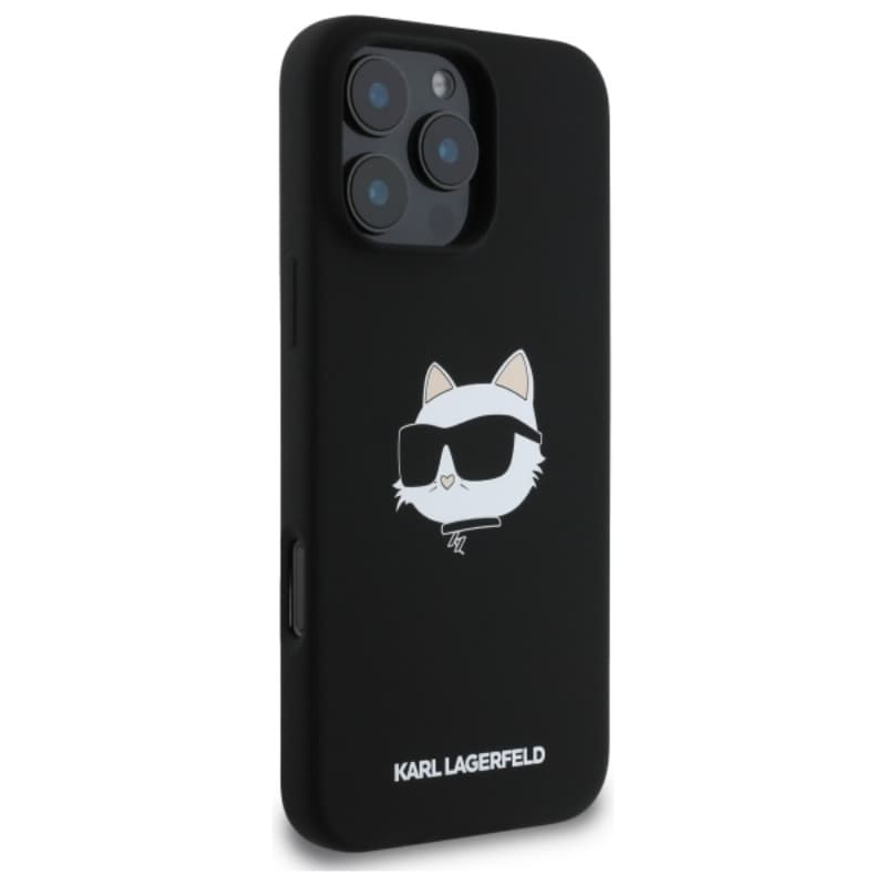 Karl Lagerfeld Silicone Choupette Head Print MagSafe - Case iPhone 16 Pro (black) 4