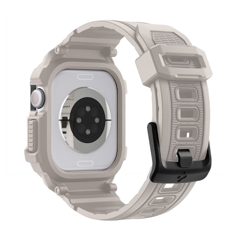 Spigen Rugged Armor Pro V2 – Strap with Case for Apple Watch 10/11 42mm (Dune Beige) 3
