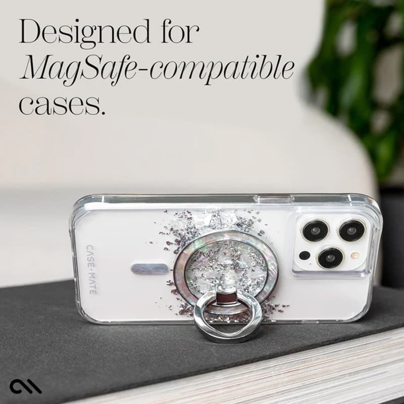 Case-Mate Magnetic Ring Stand - MagSafe finger holder with stand function (Mother of Pearl) 6