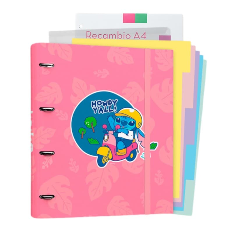 Disney Stitch - A4 binder with sheets (4 rings, elastic band) 1