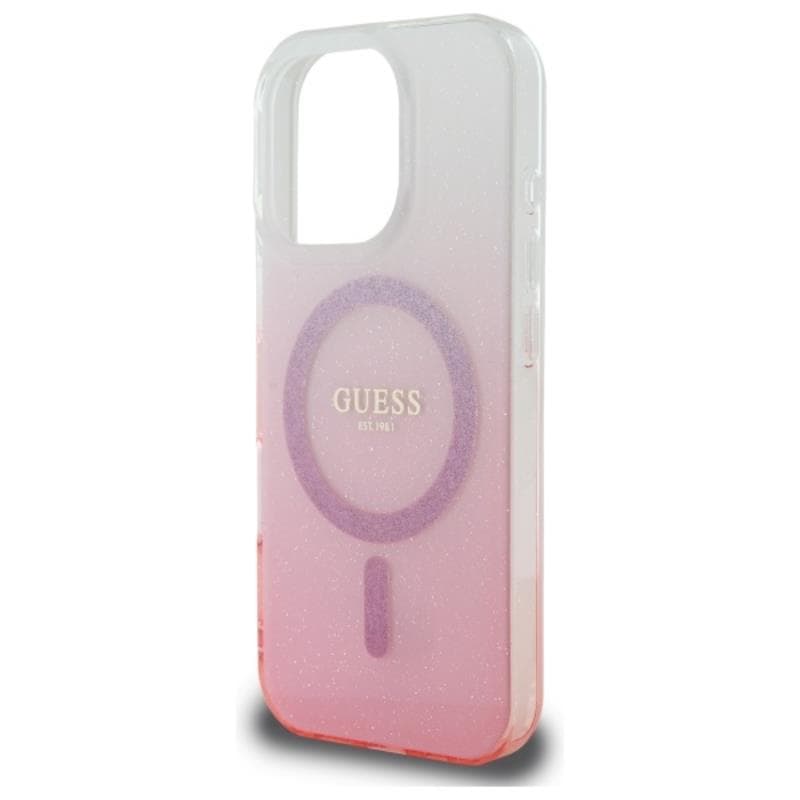 Guess IML Glitter Gradient MagSafe - Case for iPhone 16 Pro Max (Pink) 6