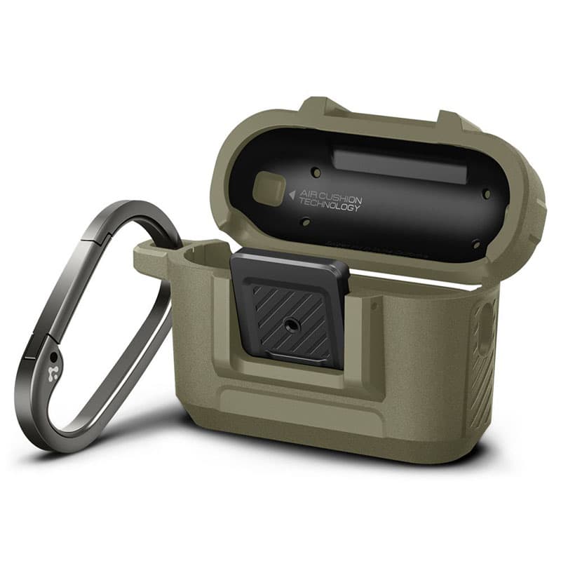 Spigen Lock Fit - Armoured Case for Apple AirPods Pro 1 / 2 (Vintage Khaki) 8
