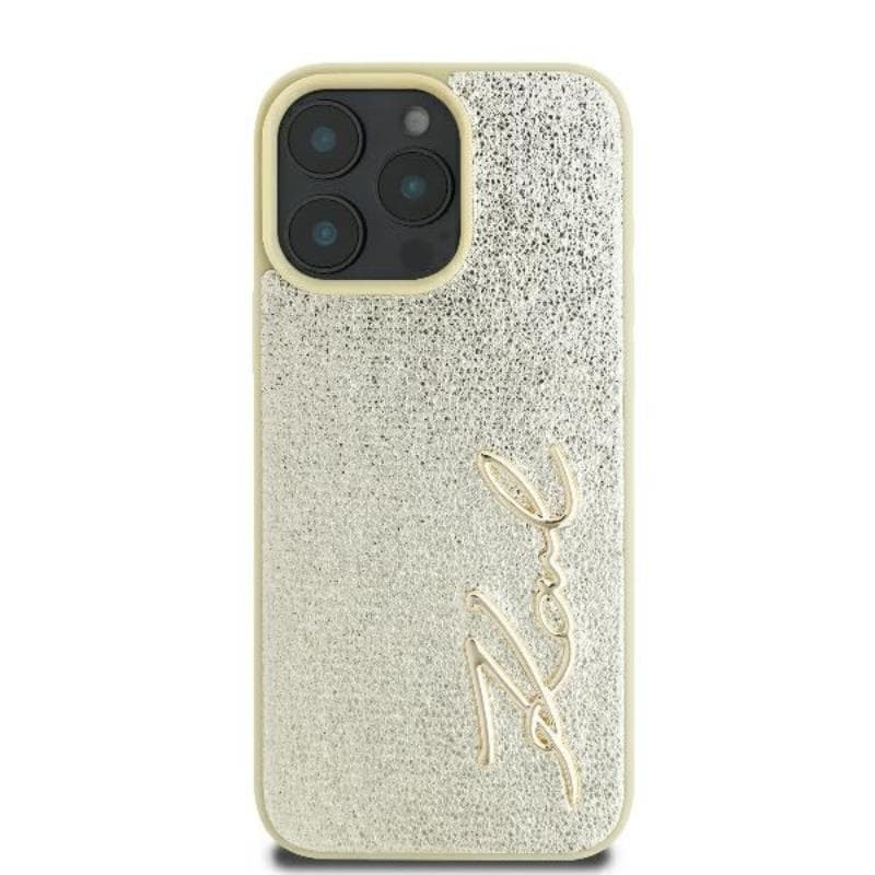 Karl Lagerfeld Metal Signature - Case for iPhone 16 Pro (gold) 3