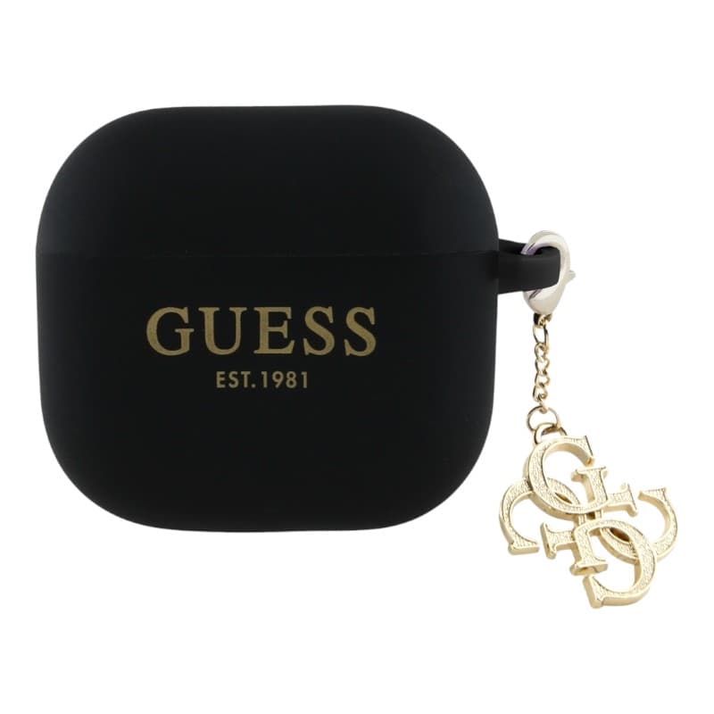 Guess Silicone 4G Charm - AirPods 4 Case (black) 1