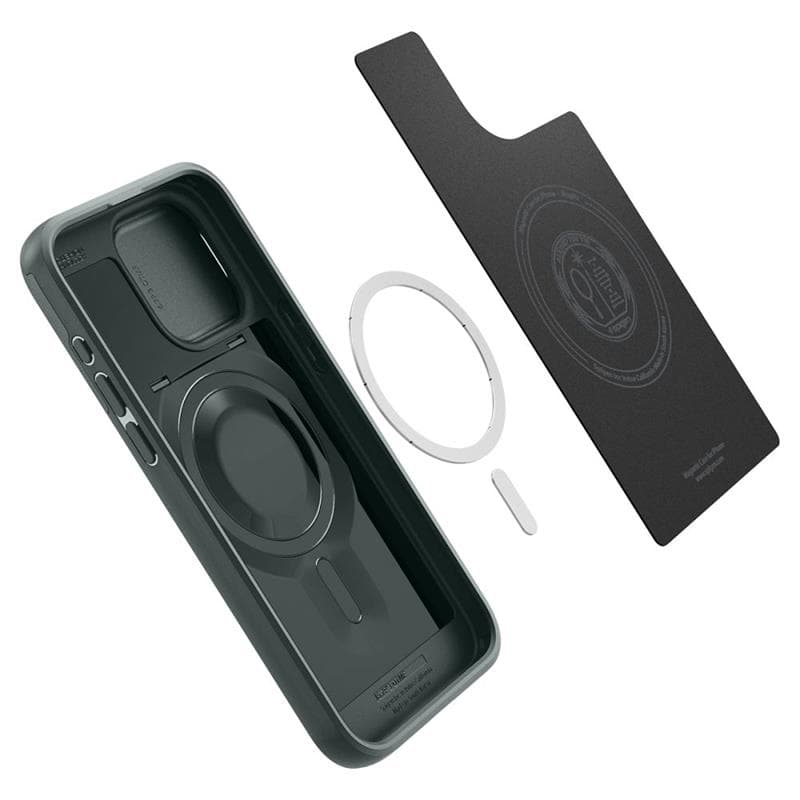 Spigen Optik Armor Mag MagSafe - Case for iPhone 15 Pro (Abyss Green) 4
