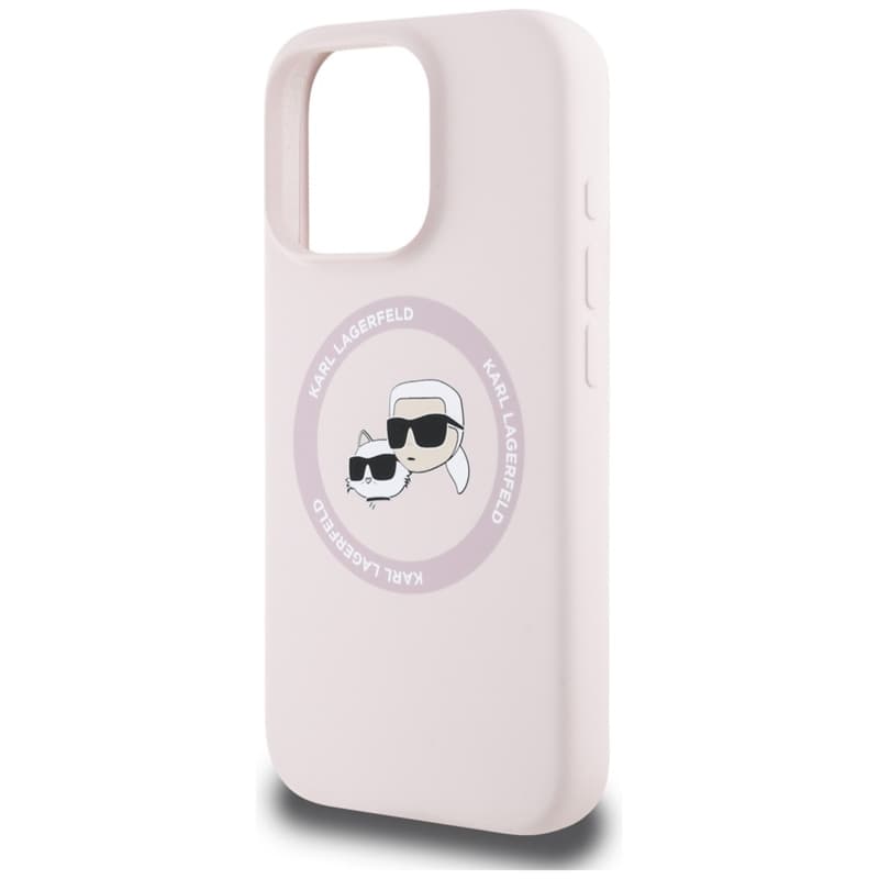 Karl Lagerfeld Silicone Double Heads And Circle MagSafe - Case for iPhone 16 Pro (pink) 6