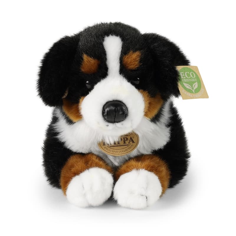 Rappa - Plush realistic Bernese Mountain Dog mascot lying 34 cm Eco-Friendly 2