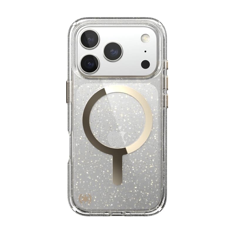 Speck Presidio Lux MagSafe - iPhone 17 Pro Case (Glitter / Gold Metallic) 8