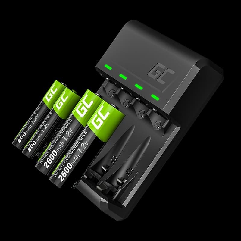 Green Cell GC VitalCharger Ni-MH AA and AAA battery charger with Micro USB and USB-C port 2