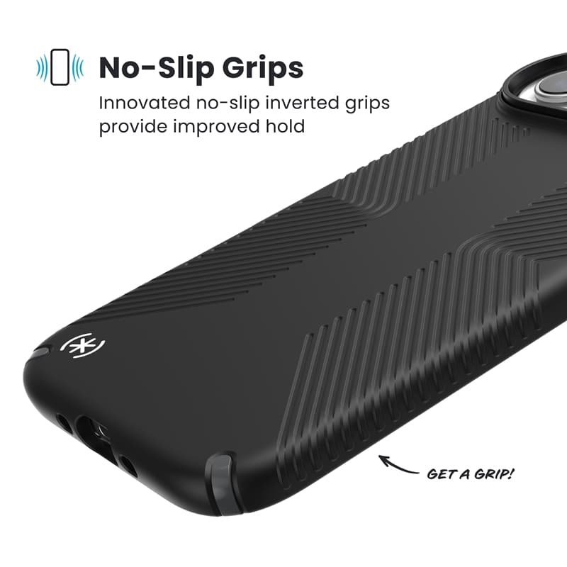 Speck Presidio2 Grip MagSafe - iPhone Air Case (Black / Slate Gray / White) 3