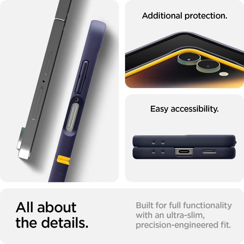 Spigen Nano Pop Mag MagSafe - Case for Samsung Galaxy Z Flip 7 (Blueberry Navy) 5