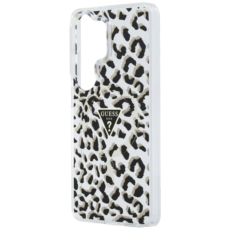 Guess IML Leopard Print Triangle MagSafe - Samsung Galaxy S26 Ultra Case (Black) 6