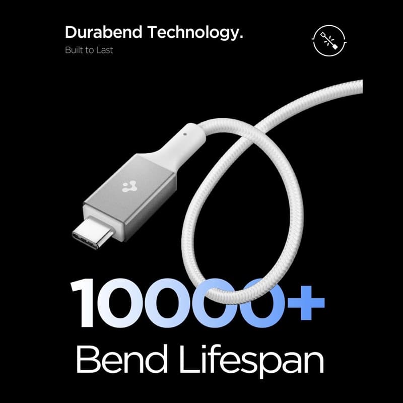 Spigen EB10015CC Essential - USB-C to USB-C PD Cable 100W 1.5m (White) 6