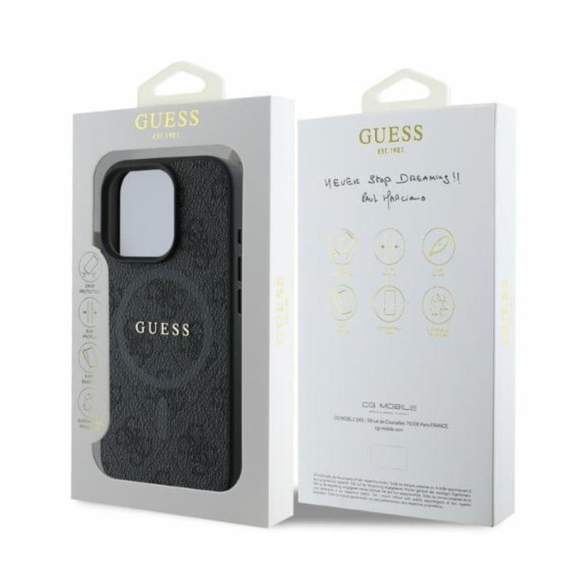 Guess 4G Ring Classic Logo MagSafe - Case for iPhone 16 Pro (black) 4