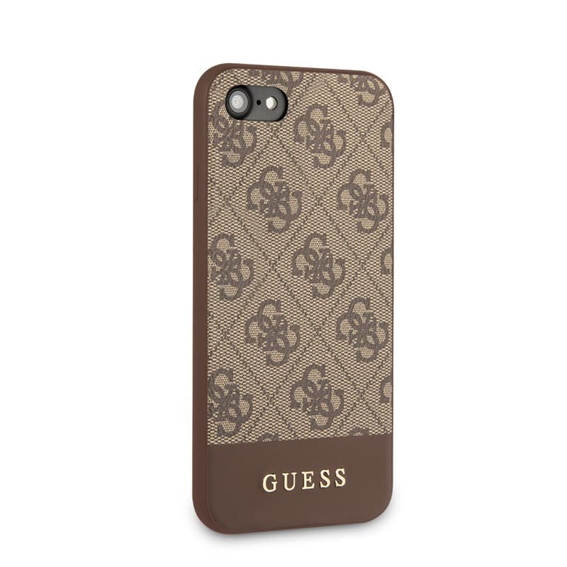Guess 4G Bottom Stripe Collection - Etui iPhone SE 2020 / 8 / 7 (Brown) 5