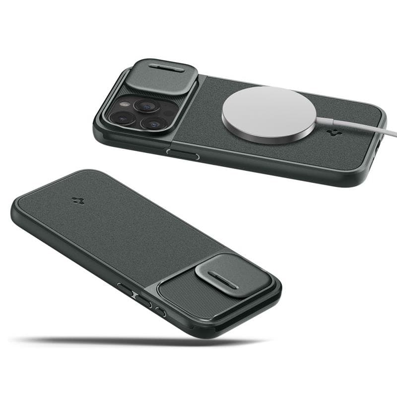 Spigen Optik Armor Mag MagSafe - Case for iPhone 15 Pro (Abyss Green) 5